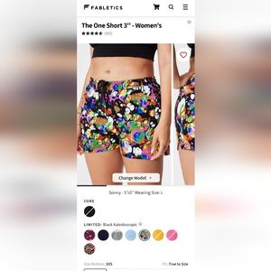 (NWT)Fabletics: The One Short 3"- xxs
